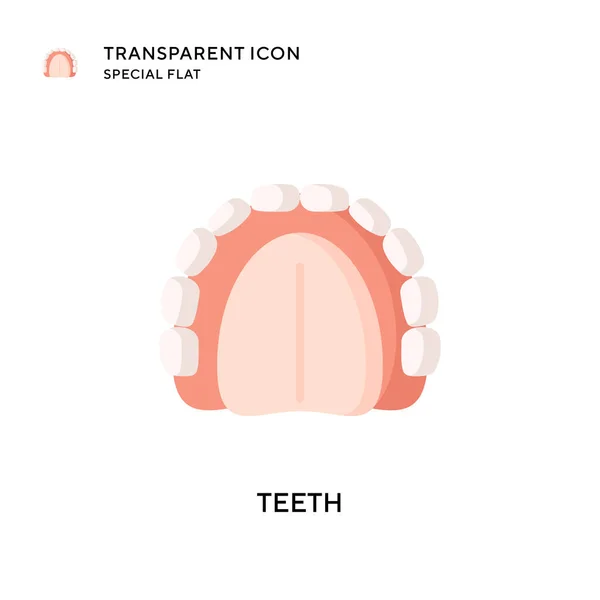 牙齿矢量图标 平面风格的插图 Eps 10病媒 — 图库矢量图片