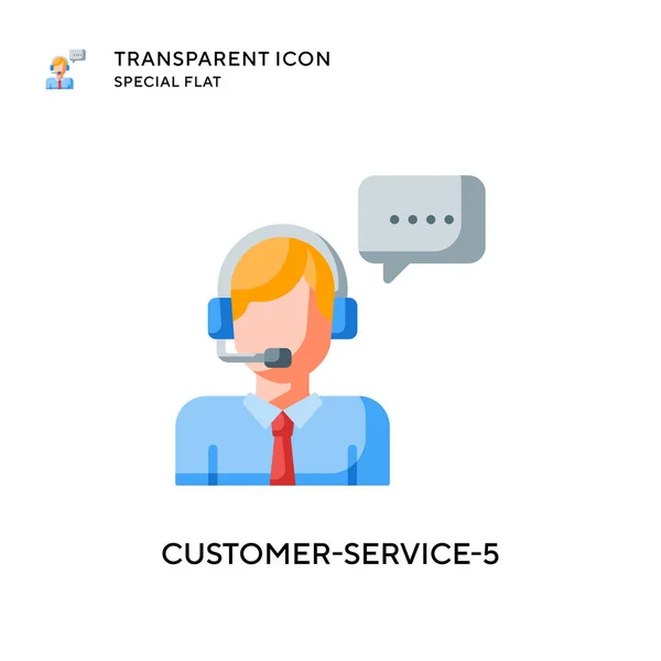 Icône Vectorielle Customer Service Illustration Style Plat Vecteur Eps — Image vectorielle