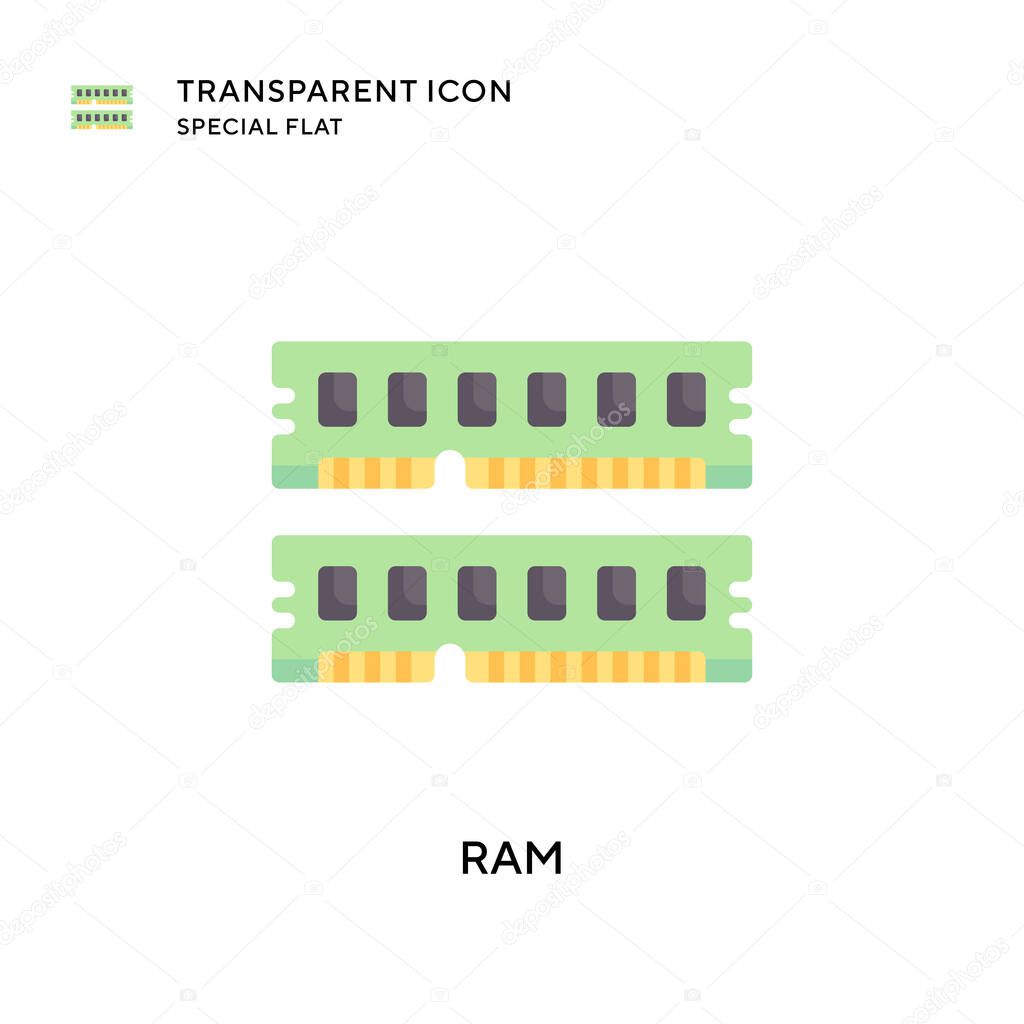 Ram vector icon. Flat style illustration. EPS 10 vector.
