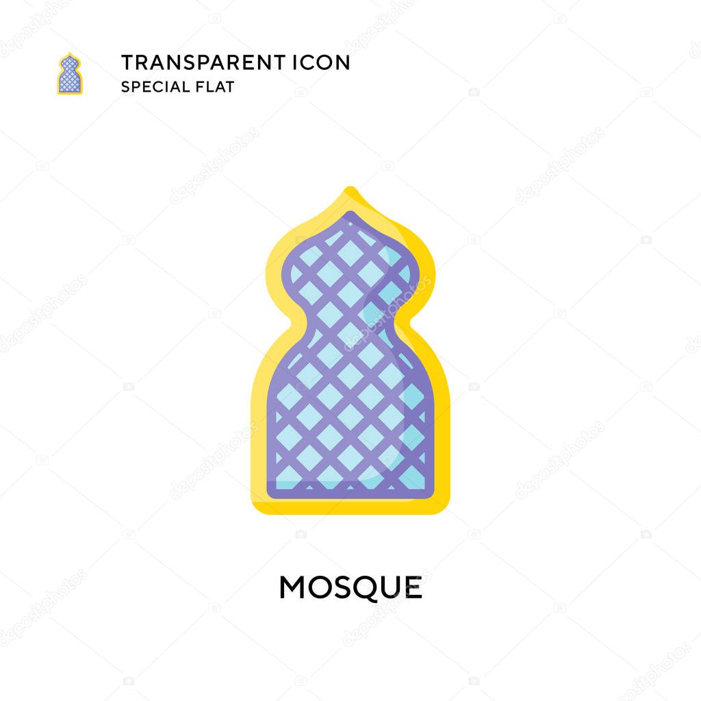 Mosque vector icon. Flat style illustration. EPS 10 vector.