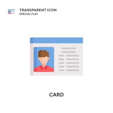 Kart vektör simgesi. Düz çizim. EPS 10 vektörü.