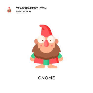 Gnome vektör simgesi. Düz çizim. EPS 10 vektörü.