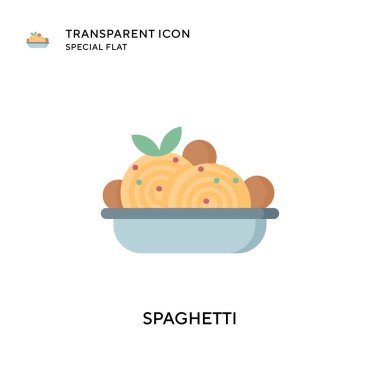 Spagetti vektör ikonu. Düz çizim. EPS 10 vektörü.