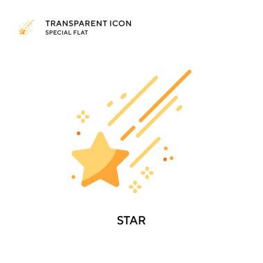 Yıldız vektör simgesi. Düz çizim. EPS 10 vektörü.