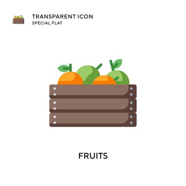 Meyve vektör simgesi. Düz çizim. EPS 10 vektörü.