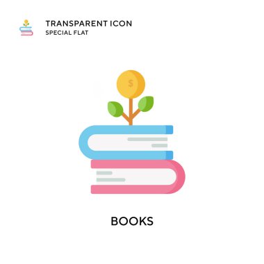 Kitap vektör simgesi. Düz çizim. EPS 10 vektörü.