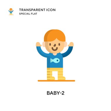Bebek-2 vektör simgesi. Düz çizim. EPS 10 vektörü.
