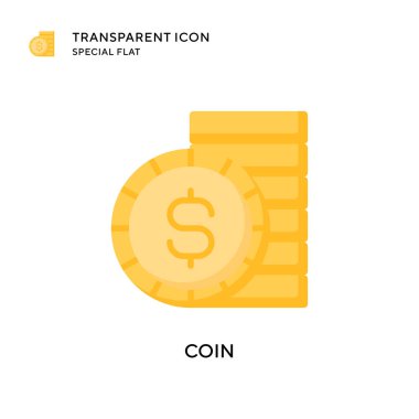 Sikke vektör simgesi. Düz çizim. EPS 10 vektörü.