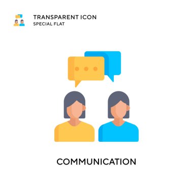 İletişim vektör simgesi. Düz çizim. EPS 10 vektörü.