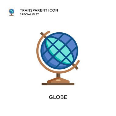 Dünya vektör simgesi. Düz çizim. EPS 10 vektörü.