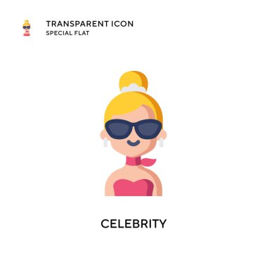 Ünlülerin vektör simgesi. Düz çizim. EPS 10 vektörü.