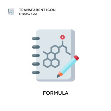 Formül vektör simgesi. Düz çizim. EPS 10 vektörü.