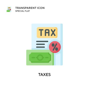 Vergi vektör simgesi. Düz çizim. EPS 10 vektörü.