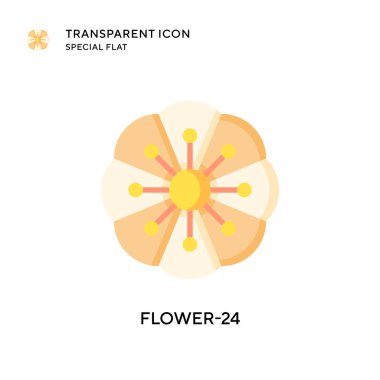 Çiçek-24 vektör simgesi. Düz çizim. EPS 10 vektörü.