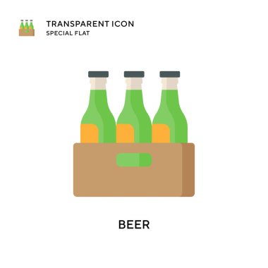 Bira vektör simgesi. Düz çizim. EPS 10 vektörü.