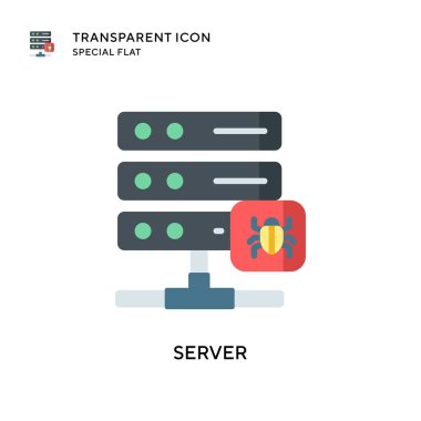 Sunucu vektör simgesi. Düz çizim. EPS 10 vektörü.
