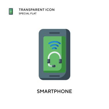 Akıllı telefon vektör simgesi. Düz çizim. EPS 10 vektörü.