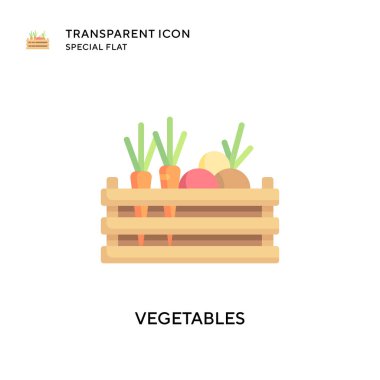 Sebze vektör simgesi. Düz çizim. EPS 10 vektörü.