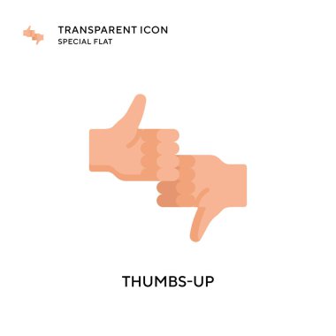 Baş parmak vektör simgesi. Düz çizim. EPS 10 vektörü.