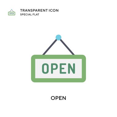 Vektör simgesini aç. Düz çizim. EPS 10 vektörü.