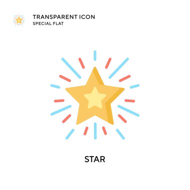 Yıldız vektör simgesi. Düz çizim. EPS 10 vektörü.