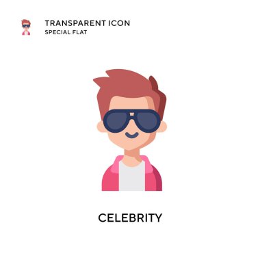 Ünlülerin vektör simgesi. Düz çizim. EPS 10 vektörü.