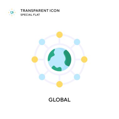 Küresel vektör simgesi. Düz çizim. EPS 10 vektörü.