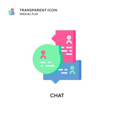 Sohbet vektörü simgesi. Düz çizim. EPS 10 vektörü.