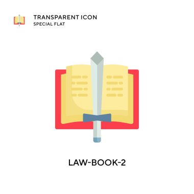 Kanun kitabı 2 vektör simgesi. Düz çizim. EPS 10 vektörü.