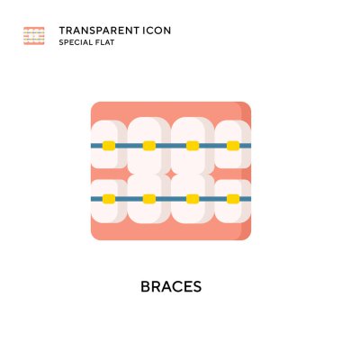 Parantez vektör simgesi. Düz çizim. EPS 10 vektörü.