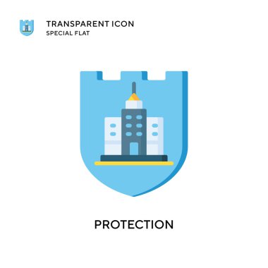 Koruma vektör simgesi. Düz çizim. EPS 10 vektörü.