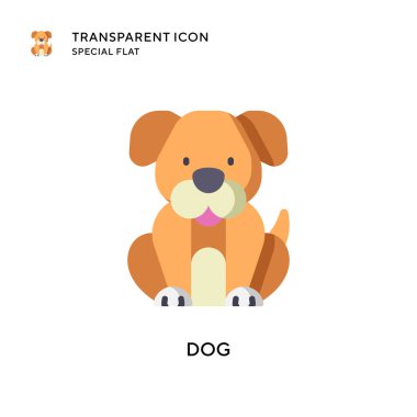 Köpek vektör simgesi. Düz çizim. EPS 10 vektörü.