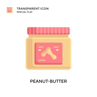 Fıstık ezmesi vektör ikonu. Düz çizim. EPS 10 vektörü.