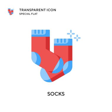 Çorap vektör ikonu. Düz çizim. EPS 10 vektörü.