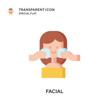 Yüz vektör simgesi. Düz çizim. EPS 10 vektörü.