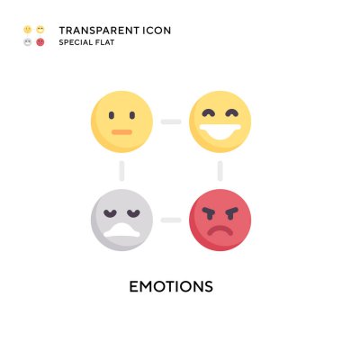 Duygusal vektör simgesi. Düz çizim. EPS 10 vektörü.