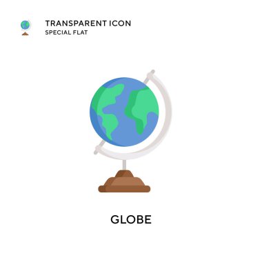 Dünya vektör simgesi. Düz çizim. EPS 10 vektörü.