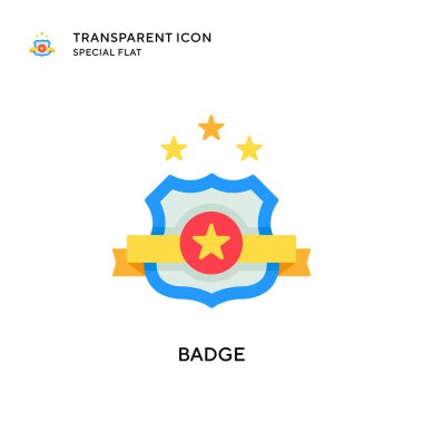 Rozet vektör simgesi. Düz çizim. EPS 10 vektörü.