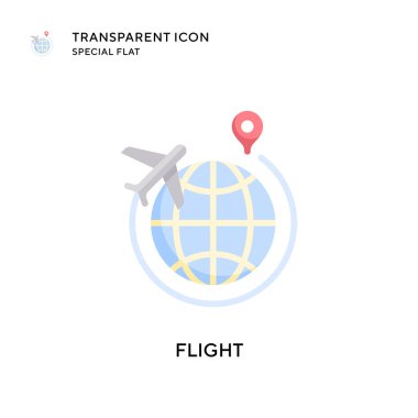 Uçuş vektör simgesi. Düz çizim. EPS 10 vektörü.