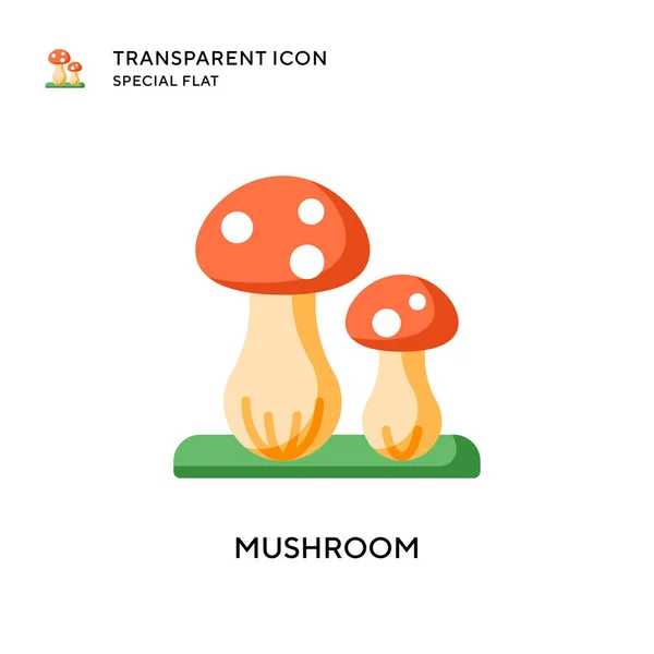 Mushroom Vector Icon Flat Style Illustration Eps Vector — Stock Vector