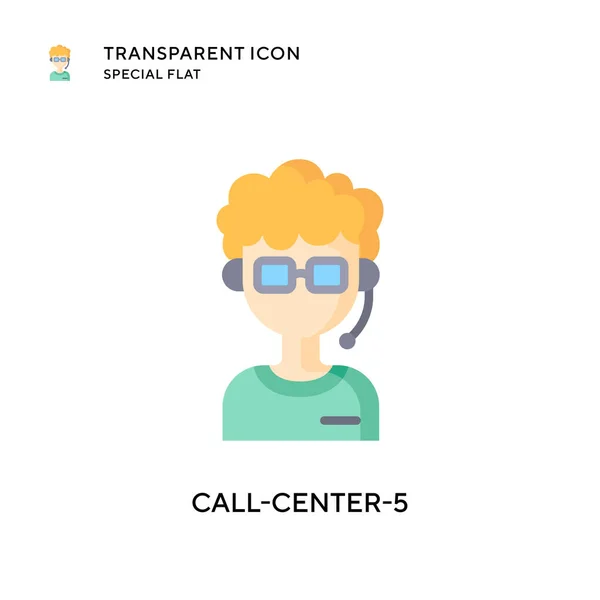 Call Center Icono Vector Ilustración Estilo Plano Eps Vector — Archivo Imágenes Vectoriales