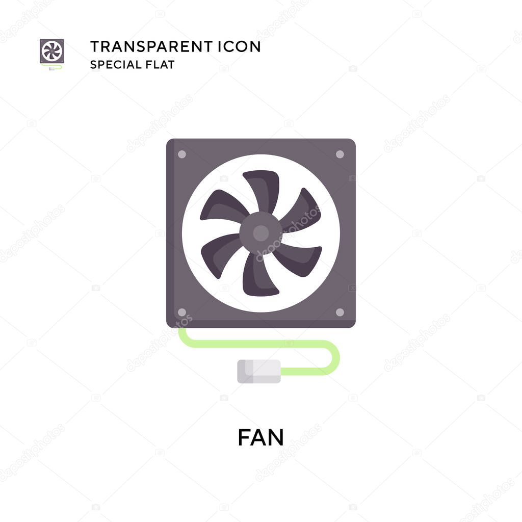 Fan vector icon. Flat style illustration. EPS 10 vector.