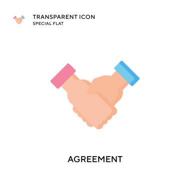 Anlaşma vektör simgesi. Düz çizim. EPS 10 vektörü.