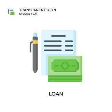 Vektör ikonunu ödünç ver. Düz çizim. EPS 10 vektörü.