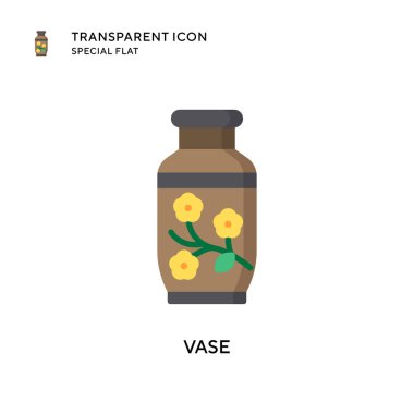 Vazo vektör simgesi. Düz çizim. EPS 10 vektörü.