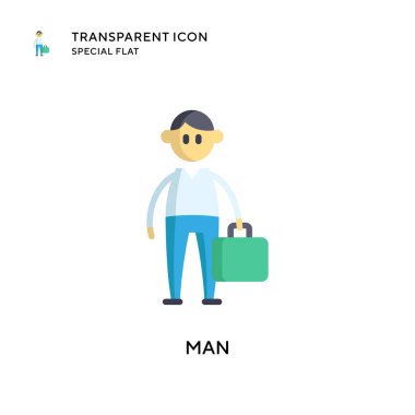 İnsan vektör simgesi. Düz çizim. EPS 10 vektörü.