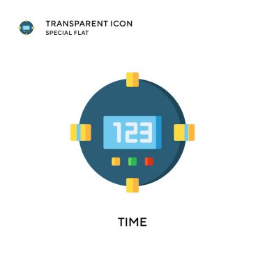 Zaman vektör simgesi. Düz çizim. EPS 10 vektörü.