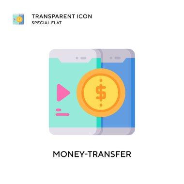 Para transferi vektör simgesi. Düz çizim. EPS 10 vektörü.