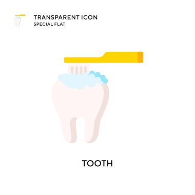 Diş vektör simgesi. Düz çizim. EPS 10 vektörü.
