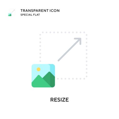 Vektör simgesini yeniden boyutlandır. Düz çizim. EPS 10 vektörü.